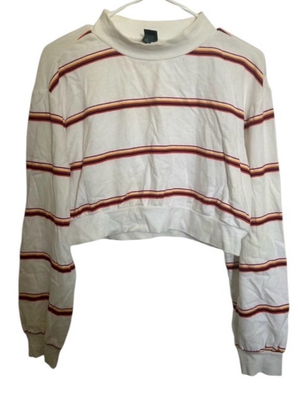 Women’s cropped stripped sweater, small
